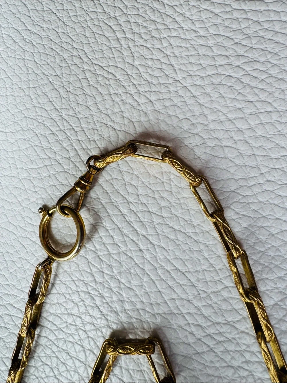 Chanel 24K Gold Plated Gripoix Fidget Multi-Pendant Necklace w/ Unique chain COA